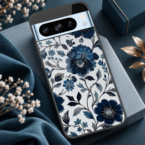Google Pixel 8 Pro Cover - ONation Botanical Bloom Series - HQ Ultra Shine Premium Infinity Glass Soft Silicon Borders Case