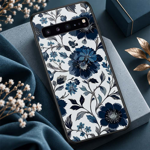 Samsung Galaxy S10 5G Cover - ONation Botanical Bloom Series - HQ Ultra Shine Premium Infinity Glass Soft Silicon Borders Case