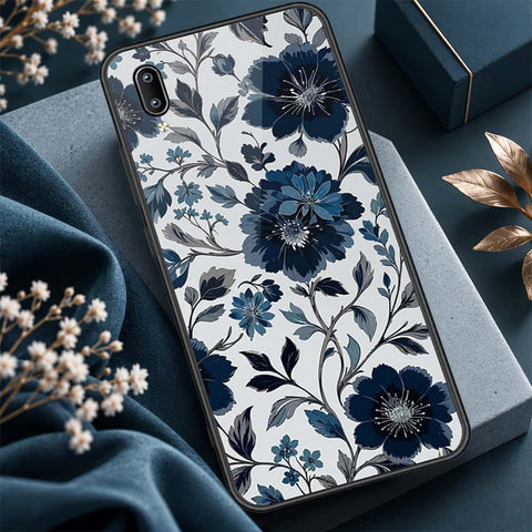 Vivo Y91 (Without Logo Hole) Cover - ONation Botanical Bloom Series - HQ Ultra Shine Premium Infinity Glass Soft Silicon Borders Case