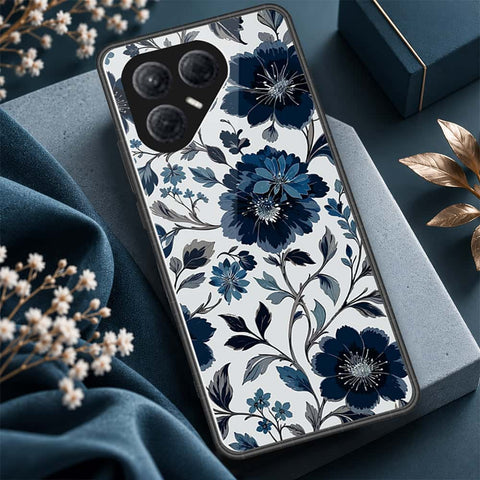 Tecno Pova 7 4G Cover - ONation Botanical Bloom Series - HQ Ultra Shine Premium Infinity Glass Soft Silicon Borders Case