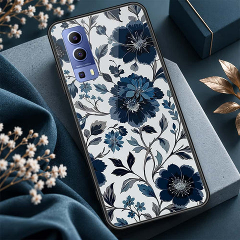 Vivo Y52 5G Cover - ONation Botanical Bloom Series - HQ Ultra Shine Premium Infinity Glass Soft Silicon Borders Case