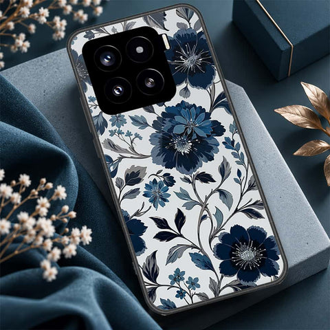 Xiaomi 15 Cover - ONation Botanical Bloom Series - HQ Ultra Shine Premium Infinity Glass Soft Silicon Borders Case