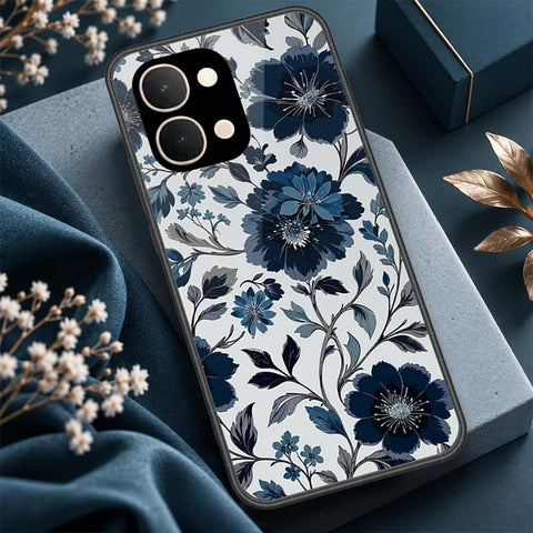 Vivo Y31d Cover - ONation Botanical Bloom Series - HQ Ultra Shine Premium Infinity Glass Soft Silicon Borders Case