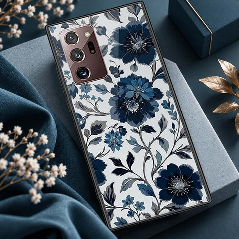 Samsung Galaxy Note 20 Ultra Cover - ONation Botanical Bloom Series - HQ Ultra Shine Premium Infinity Glass Soft Silicon Borders Case