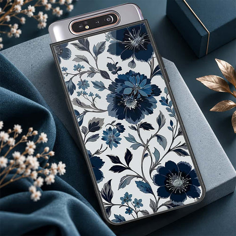 Samsung Galaxy A90 Cover - ONation Botanical Bloom Series - HQ Ultra Shine Premium Infinity Glass Soft Silicon Borders Case