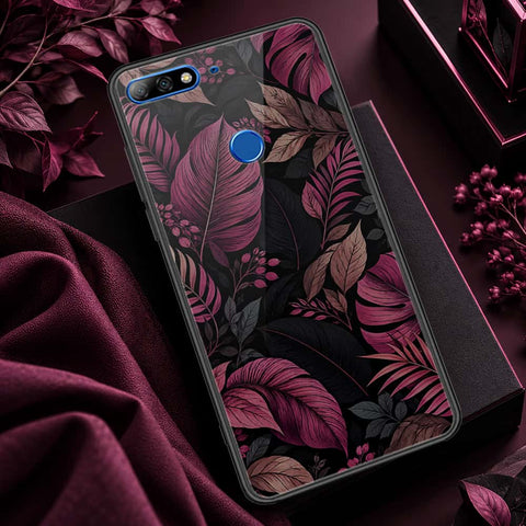 Huawei Honor 7C Cover - ONation Botanical Bloom Series - HQ Ultra Shine Premium Infinity Glass Soft Silicon Borders Case