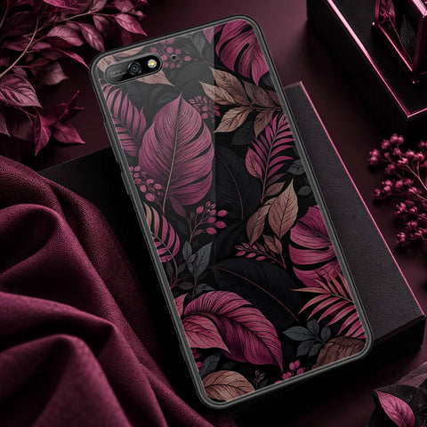 Huawei Y6 Prime 2018 Cover - ONation Botanical Bloom Series - HQ Ultra Shine Premium Infinity Glass Soft Silicon Borders Case