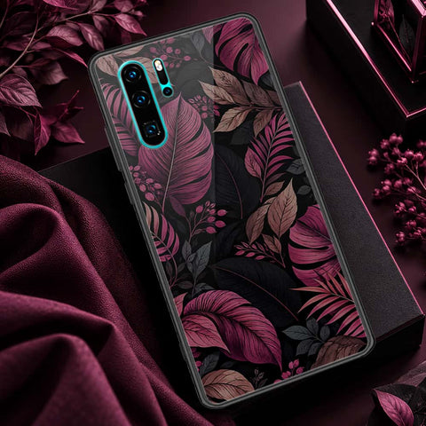 Huawei P30 Pro Cover - ONation Botanical Bloom Series - HQ Ultra Shine Premium Infinity Glass Soft Silicon Borders Case