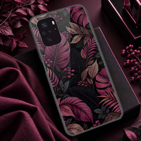 Xiaomi Redmi Note 10 4G Cover - ONation Botanical Bloom Series - HQ Ultra Shine Premium Infinity Glass Soft Silicon Borders Case