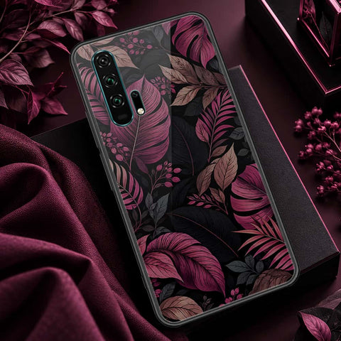 Honor 20 Pro Cover - ONation Botanical Bloom Series - HQ Ultra Shine Premium Infinity Glass Soft Silicon Borders Case