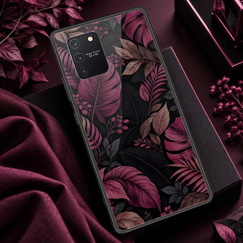 Samsung Galaxy A91 Cover - ONation Botanical Bloom Series - HQ Ultra Shine Premium Infinity Glass Soft Silicon Borders Case