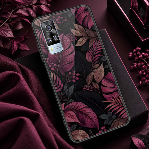 Vivo Y51a Cover - ONation Botanical Bloom Series - HQ Ultra Shine Premium Infinity Glass Soft Silicon Borders Case