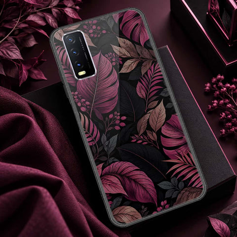 Vivo Y20s Cover - ONation Botanical Bloom Series - HQ Ultra Shine Premium Infinity Glass Soft Silicon Borders Case