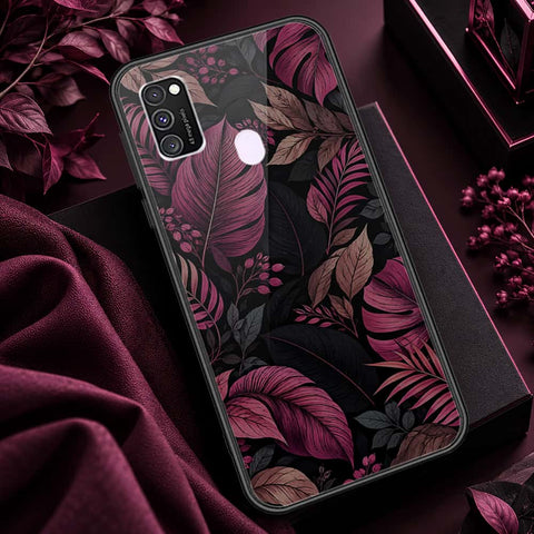 Samsung Galaxy M30s Cover - ONation Botanical Bloom Series - HQ Ultra Shine Premium Infinity Glass Soft Silicon Borders Case