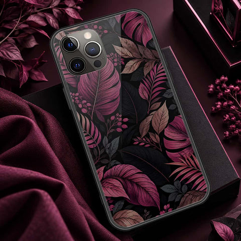 iPhone 12 Pro Max - ONation Botanical Bloom Series - HQ Ultra Shine Premium Infinity Glass Soft Silicon Borders Case