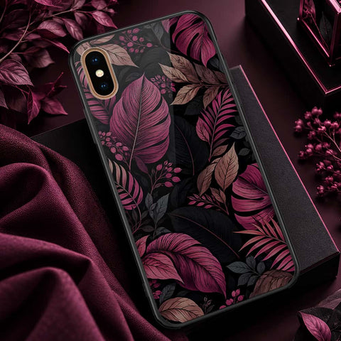 iPhone XS Max - ONation Botanical Bloom Series - HQ Ultra Shine Premium Infinity Glass Soft Silicon Borders Case