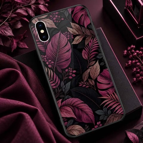 iPhone XS / X - ONation Botanical Bloom Series - HQ Ultra Shine Premium Infinity Glass Soft Silicon Borders Case