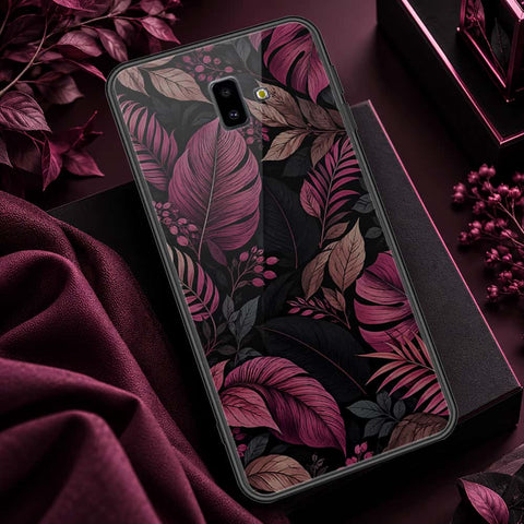 Samsung Galaxy J6 Prime Cover - ONation Botanical Bloom Series - HQ Ultra Shine Premium Infinity Glass Soft Silicon Borders Case