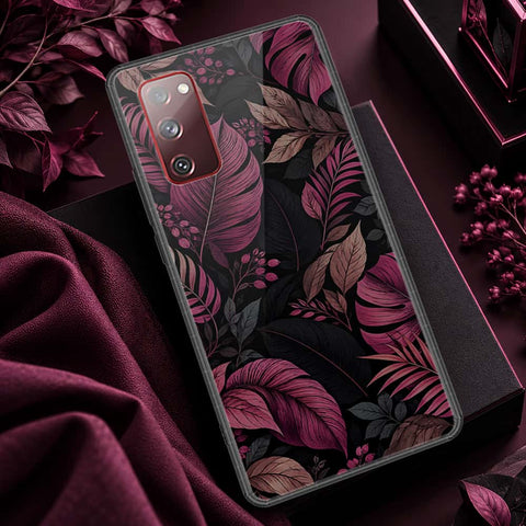 Samsung Galaxy S20 FE Cover - ONation Botanical Bloom Series - HQ Ultra Shine Premium Infinity Glass Soft Silicon Borders Case