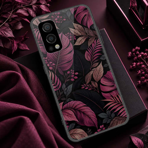 OnePlus Nord 2 Cover - ONation Botanical Bloom Series - HQ Ultra Shine Premium Infinity Glass Soft Silicon Borders Case
