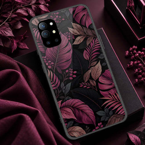 OnePlus 9R Cover - ONation Botanical Bloom Series - HQ Ultra Shine Premium Infinity Glass Soft Silicon Borders Case