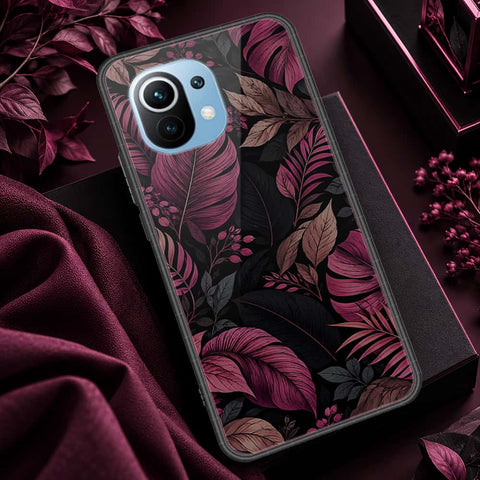 Xiaomi Mi 11 Cover - ONation Botanical Bloom Series - HQ Ultra Shine Premium Infinity Glass Soft Silicon Borders Case