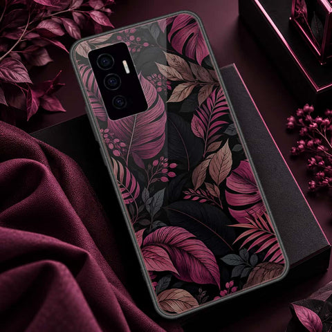 Vivo V23e Cover - ONation Botanical Bloom Series - HQ Ultra Shine Premium Infinity Glass Soft Silicon Borders Case