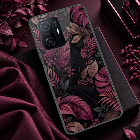 Xiaomi 11T Cover - ONation Botanical Bloom Series - HQ Ultra Shine Premium Infinity Glass Soft Silicon Borders Case