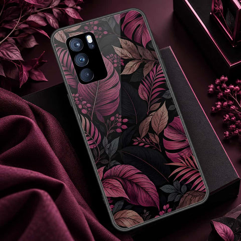 Oppo Reno 6 Pro 5G Cover - ONation Botanical Bloom Series - HQ Ultra Shine Premium Infinity Glass Soft Silicon Borders Case