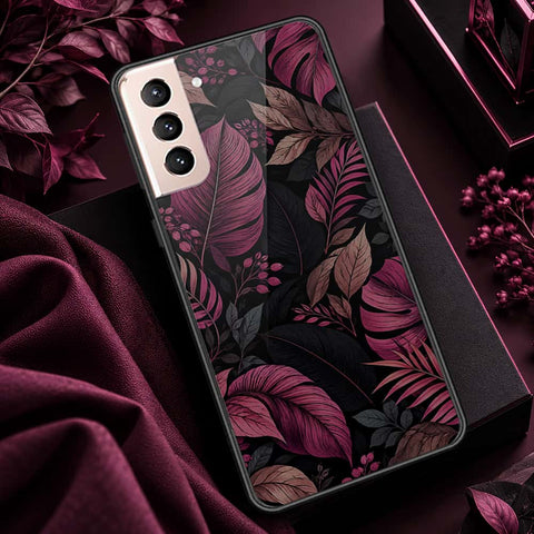 Samsung Galaxy S21 FE 5G Cover - ONation Botanical Bloom Series - HQ Ultra Shine Premium Infinity Glass Soft Silicon Borders Case