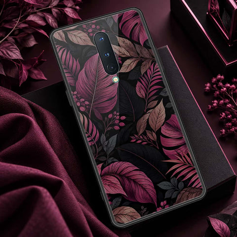 OnePlus 8 Cover - ONation Botanical Bloom Series - HQ Ultra Shine Premium Infinity Glass Soft Silicon Borders Case