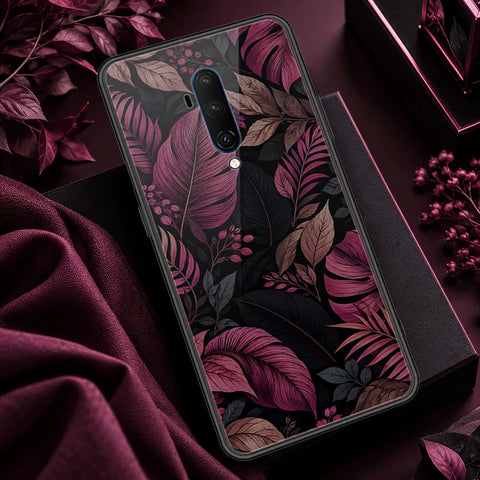 OnePlus 7T Pro Cover - ONation Botanical Bloom Series - HQ Ultra Shine Premium Infinity Glass Soft Silicon Borders Case