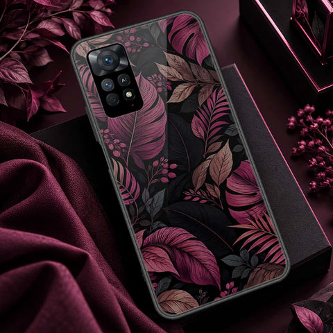 Xiaomi Redmi Note 11 Cover - ONation Botanical Bloom Series - HQ Ultra Shine Premium Infinity Glass Soft Silicon Borders Case