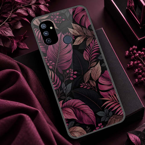 OnePlus Nord N100 Cover - ONation Botanical Bloom Series - HQ Ultra Shine Premium Infinity Glass Soft Silicon Borders Case