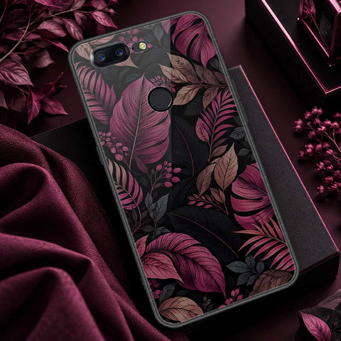 OnePlus 5T Cover - ONation Botanical Bloom Series - HQ Ultra Shine Premium Infinity Glass Soft Silicon Borders Case