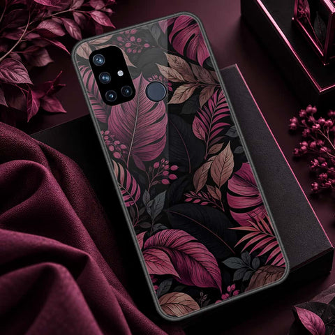 OnePlus Nord N10 Cover - ONation Botanical Bloom Series - HQ Ultra Shine Premium Infinity Glass Soft Silicon Borders Case