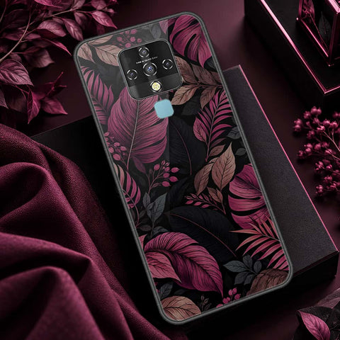 Tecno Camon 16 Cover - ONation Botanical Bloom Series - HQ Ultra Shine Premium Infinity Glass Soft Silicon Borders Case