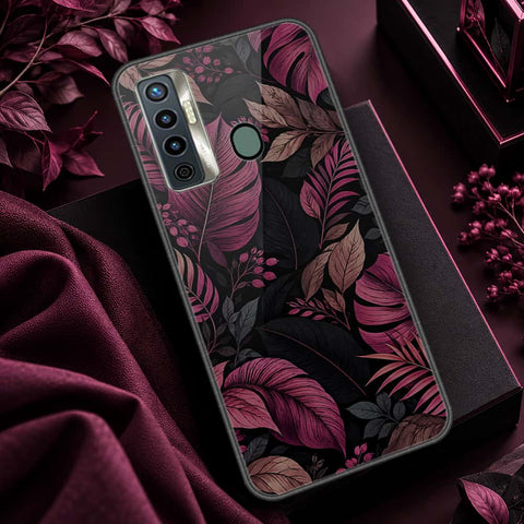 Tecno Camon 17 Cover - ONation Botanical Bloom Series - HQ Ultra Shine Premium Infinity Glass Soft Silicon Borders Case