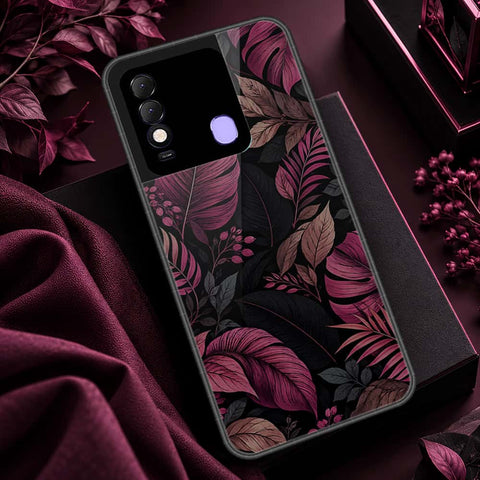 Tecno Spark 8 Cover - ONation Botanical Bloom Series - HQ Ultra Shine Premium Infinity Glass Soft Silicon Borders Case