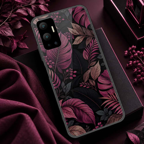 Infinix Hot 12 Cover - ONation Botanical Bloom Series - HQ Ultra Shine Premium Infinity Glass Soft Silicon Borders Case