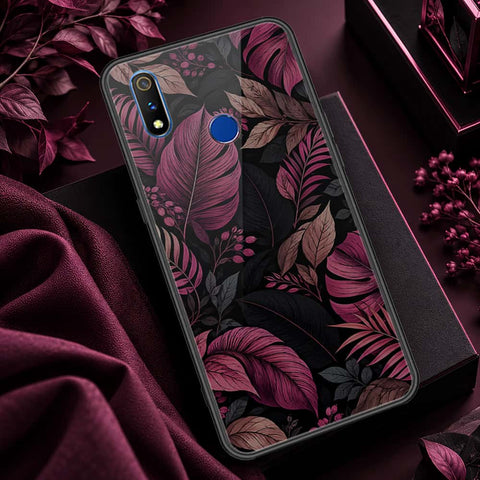 Realme 3 Cover - ONation Botanical Bloom Series - HQ Ultra Shine Premium Infinity Glass Soft Silicon Borders Case