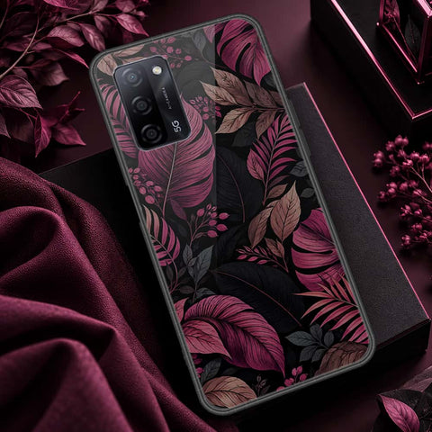 Oppo A55s Cover - ONation Botanical Bloom Series - HQ Ultra Shine Premium Infinity Glass Soft Silicon Borders Case