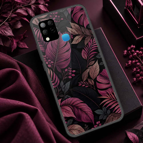 Infinix Hot 10s Cover - ONation Botanical Bloom Series - HQ Ultra Shine Premium Infinity Glass Soft Silicon Borders Case