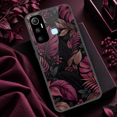 Infinix Hot 11 Cover - ONation Botanical Bloom Series - HQ Ultra Shine Premium Infinity Glass Soft Silicon Borders Case