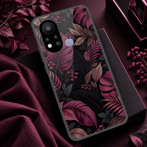 Infinix Hot 11s Cover - ONation Botanical Bloom Series - HQ Ultra Shine Premium Infinity Glass Soft Silicon Borders Case