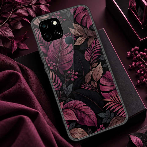 Infinix Smart 6 Cover - ONation Botanical Bloom Series - HQ Ultra Shine Premium Infinity Glass Soft Silicon Borders Cas