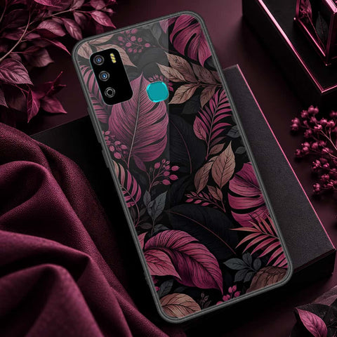 Infinix Hot 9 Play Cover - ONation Botanical Bloom Series - HQ Ultra Shine Premium Infinity Glass Soft Silicon Borders Case