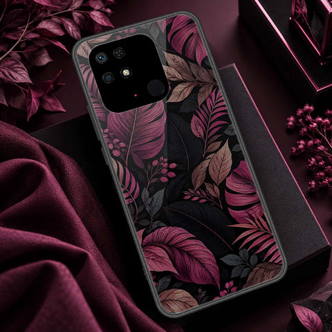 Xiaomi Redmi 10A Cover - ONation Botanical Bloom Series - HQ Ultra Shine Premium Infinity Glass Soft Silicon Borders Case