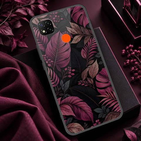 Xiaomi Redmi 9C Cover - ONation Botanical Bloom Series - HQ Ultra Shine Premium Infinity Glass Soft Silicon Borders Case
