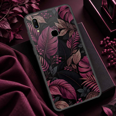 Vivo V11 Cover - ONation Botanical Bloom Series - HQ Ultra Shine Premium Infinity Glass Soft Silicon Borders Case